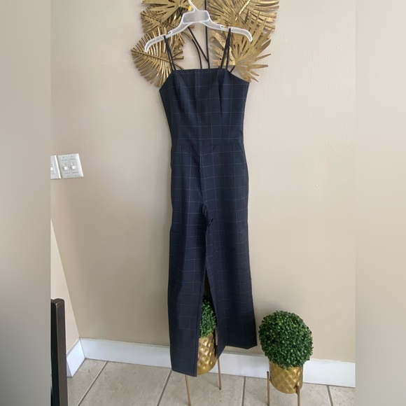 Banana Republic Pants - Banana Republic Black Grid Jumpsuit